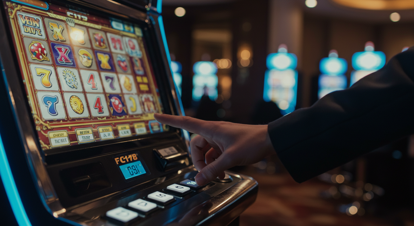 A professional gambler playing the FC178 slot game.